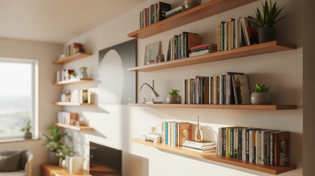 Floating bookshelves Ideas