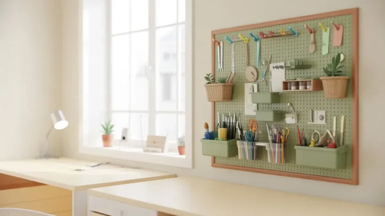 DIY pegboard organizer